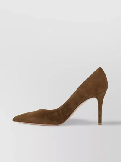 Gianvito Rossi Pointed Toe Suede Finish Pumps