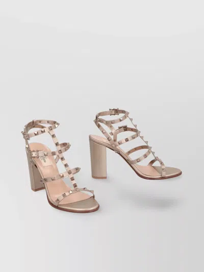 Valentino Studded Block Heel Sandals