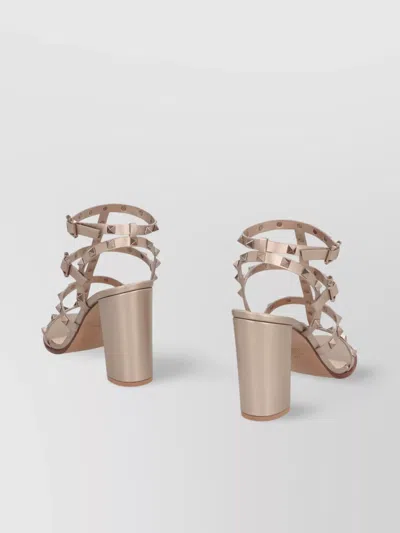 Valentino Studded Block Heel Sandals