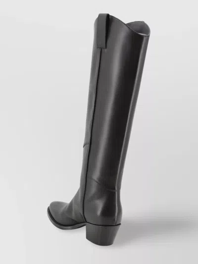 P.a.r.o.s.h Lace-up Knee-high Boots Stacked Heel