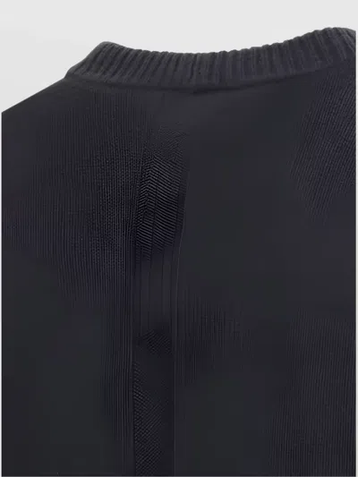 Rick Owens Exposed Stitching Wool Sweater In Black