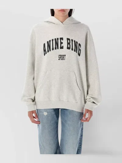 Anine Bing Harvey Logo Print Hooded Sweatshirt