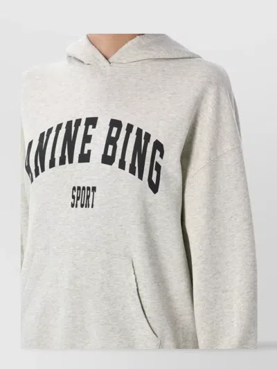 Anine Bing Harvey Logo Print Hooded Sweatshirt
