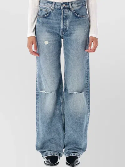 Anine Bing Distressed Denim With Belt Loops