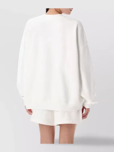 Anine Bing Miles Sweatshirt Letterman Off White Off White In White