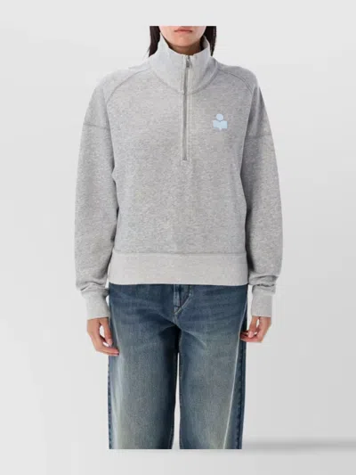 Isabel Marant Étoile Isabel Marant Etoile Ross Half Zip Sweatshirt In Gray