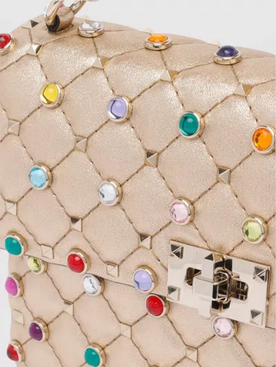 Valentino Quilted Studs Shoulder Bag With Adaptable Strap