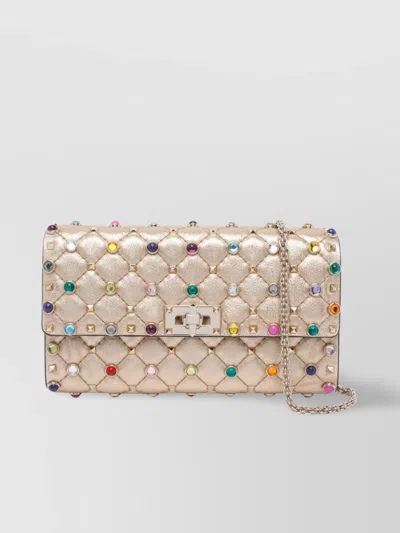 Valentino Quilted Studs Chain Strap Shoulder Bag