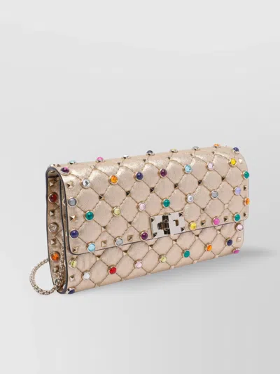 Valentino Quilted Studs Chain Strap Shoulder Bag