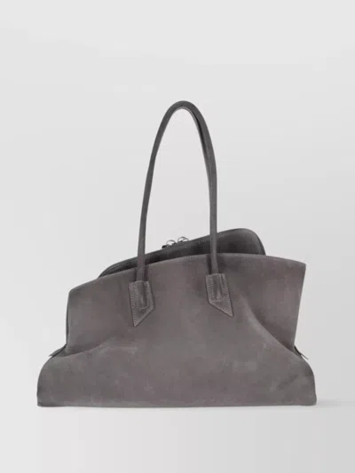 Attico Suede Finish Double Handles Shoulder Bag