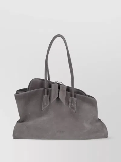 Attico Suede Finish Double Handles Shoulder Bag