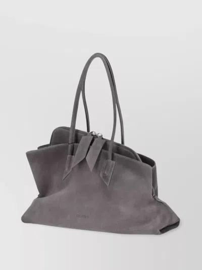 Attico Suede Finish Double Handles Shoulder Bag