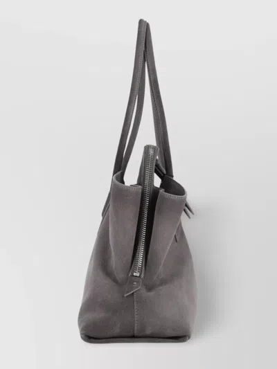 Attico Suede Finish Double Handles Shoulder Bag