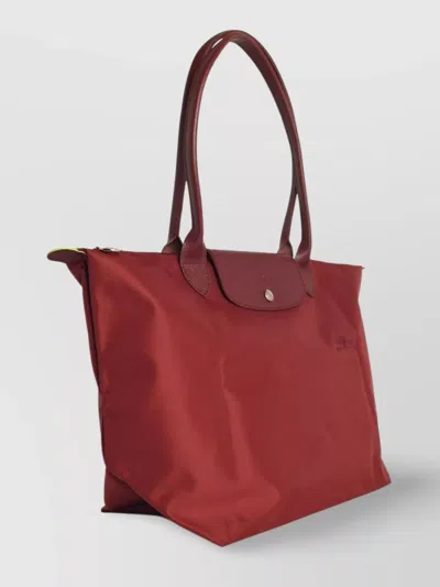 Longchamp Foldable Rectangular Tote Bag With Top Handles