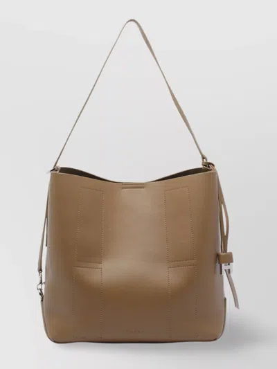 Hogan Shopper Shoulder Bag Top Handle In Brown