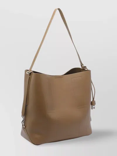 Hogan Shopper Shoulder Bag Top Handle In Brown