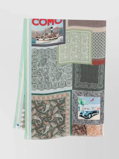Pierre Louise Mascia Como Lake Silk Printed Scarf