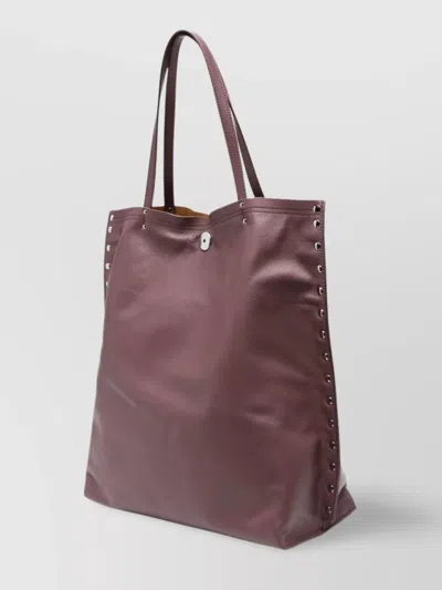 Zanellato Saeta Medium Leather Tote Bag With Studded Detailing