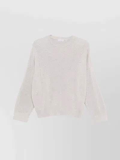 Brunello Cucinelli Ribbed Knit Crewneck Cotton Sweater