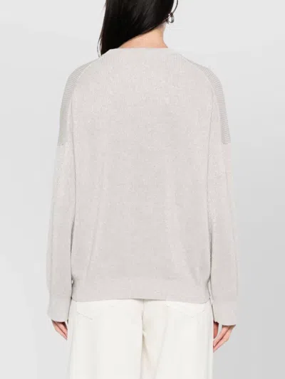 Brunello Cucinelli Ribbed Knit Crewneck Cotton Sweater