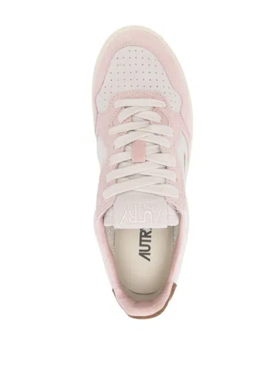 Autry Medalist Beige And Brown Sneakers With Suede