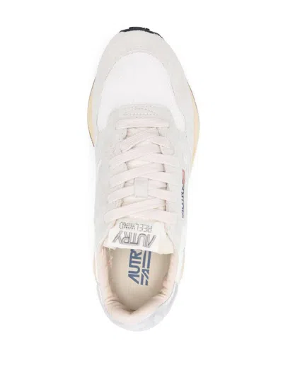 Autry Reelwind Sneakers In Gray And White With Suede