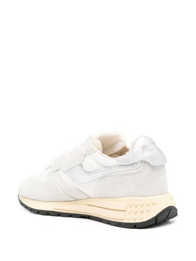 Autry Reelwind Sneakers In Gray And White With Suede