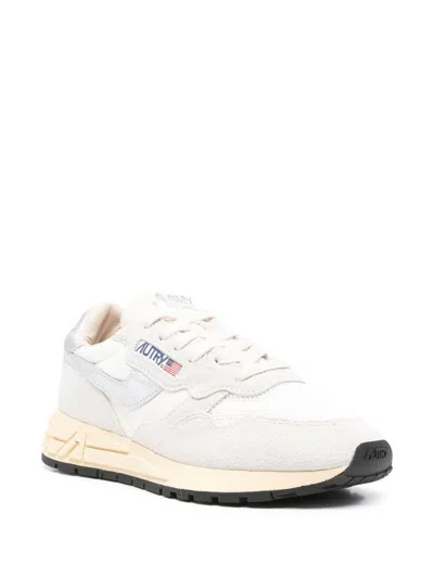 Autry Reelwind Sneakers In Gray And White With Suede