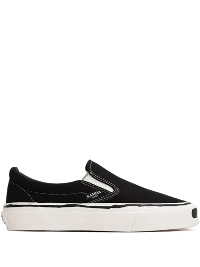 Kamiya Cornell Vulcanized Slip-on Sneakers In Black