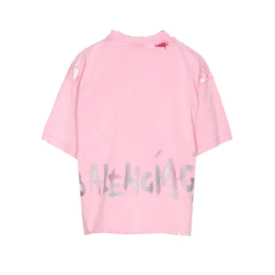 Balenciaga Women Nail Polish Cropped  T-shirt