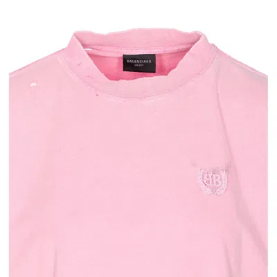 Balenciaga Women Nail Polish Cropped  T-shirt