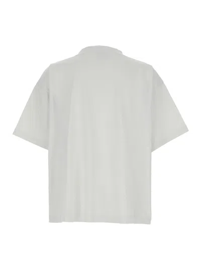 Balenciaga Cotton Tshirt With Logo Print In White