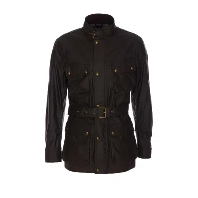 Belstaff Trialmaster Motorcycle Jacket In Green