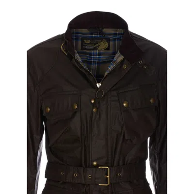 Belstaff Trialmaster Motorcycle Jacket In Green