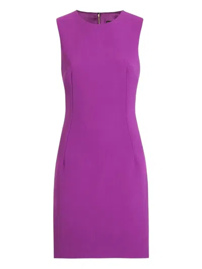 Dolce & Gabbana Wool Mini Dress In Purple