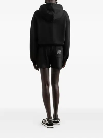 Dolce & Gabbana Cotton Hoodie In Black