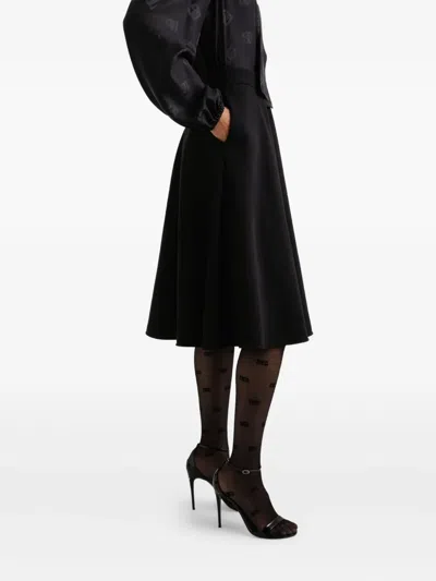 Dolce & Gabbana Full Pleated Skirt In Black