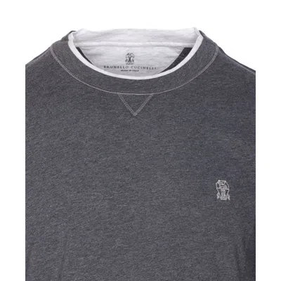 Brunello Cucinelli Short-sleeved T-shirt In Gray