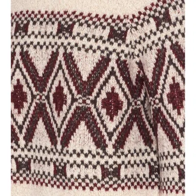 Brunello Cucinelli Geometric Jacquard Turtle Neck Pullover In Neutral
