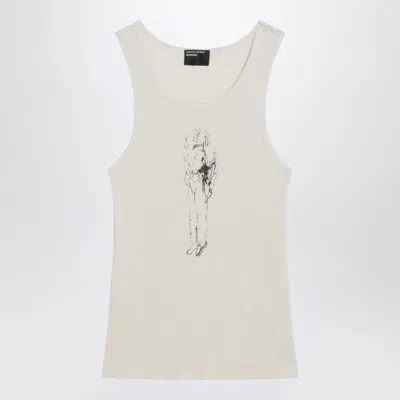 Enfants Riches Deprimes Bad Professor White Vintage-effect Tank Top In Neutral