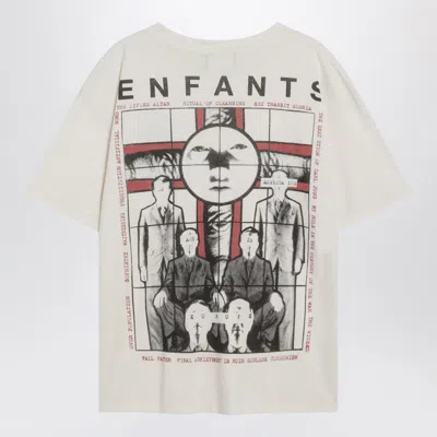 Enfants Riches Deprimes Ritual Prayer White Vintage-effect T-shirt In White