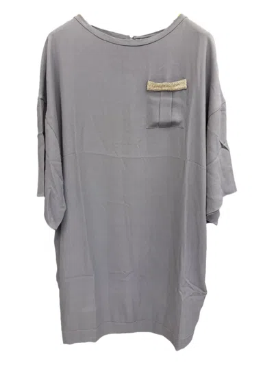 Brunello Cucinelli Embellished Pocket Tunic Dress