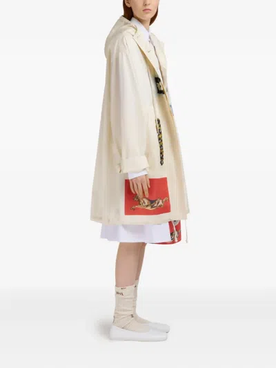 Marni Floral And Abstract Print Button-up Shirt In White