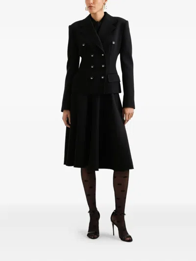Dolce & Gabbana Double-breasted Tailored Blazer In Black