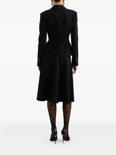 Dolce & Gabbana Double-breasted Tailored Blazer In Black