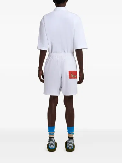 Marni Graphic-print Shorts In White