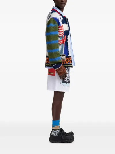 Marni Graphic-print Shorts In White