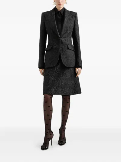 Dolce & Gabbana Pointed-collar Shirt In Black