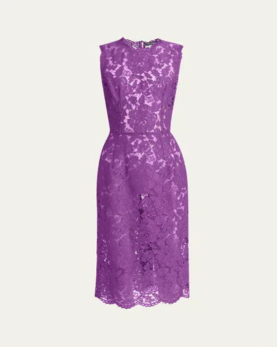 Dolce & Gabbana Floral Lace Knee-length Dress