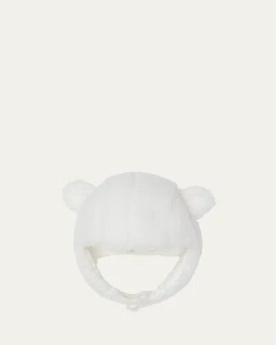 Moncler Girl's Rib-knit Wool Beanie With Earflaps